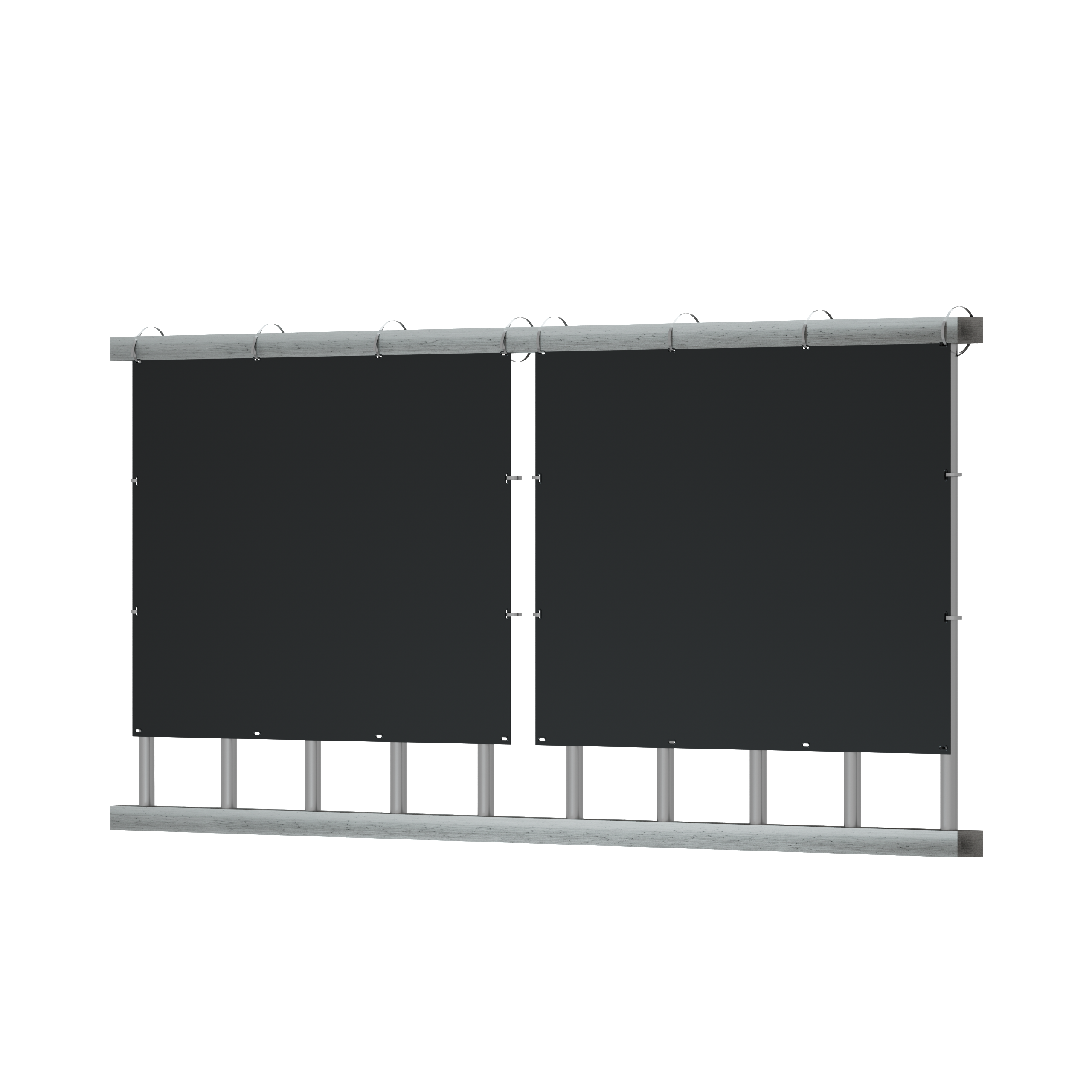 Product render: Sola 400 balcony install, front view